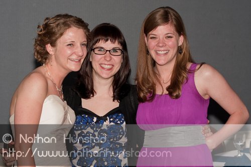 The bride Marissa McClure, Quinn Corbin, and Alissa Fitch.